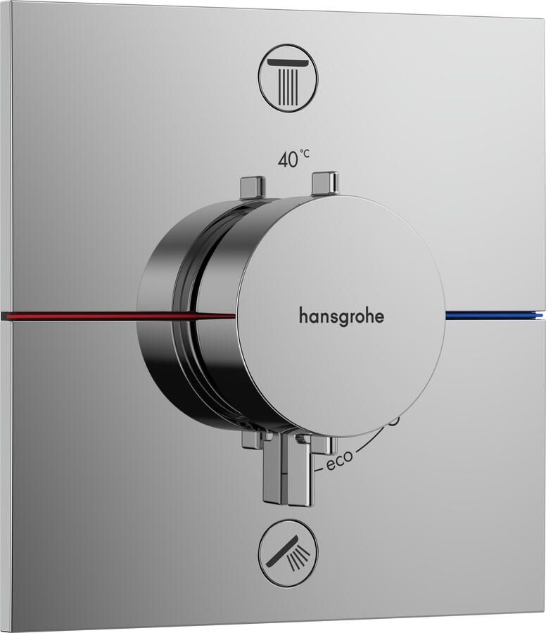 Hansgrohe ShowerSelect Comfort E thermostaat inbouw voor 2 functies met geïntergreerde zekerheidscombinatie volgens EN1717 chroom