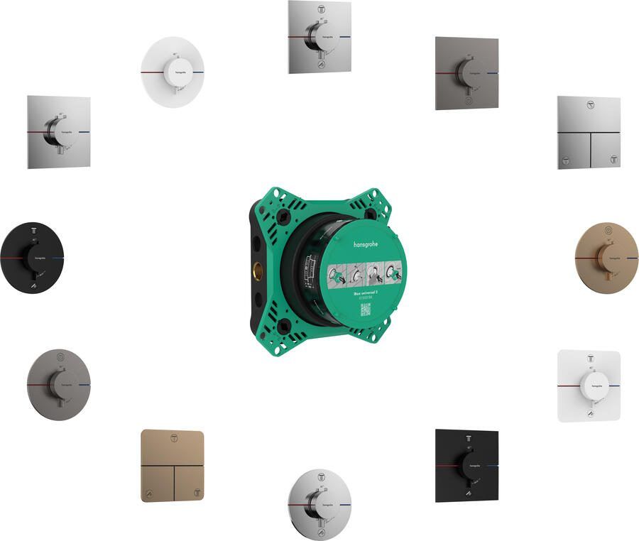 HANS GROHE Hansgrohe ShowerSelect Comfort S afbouwdeel v. inbouw douchekraan thermostatisch m. 2 functies chroom 15554000
