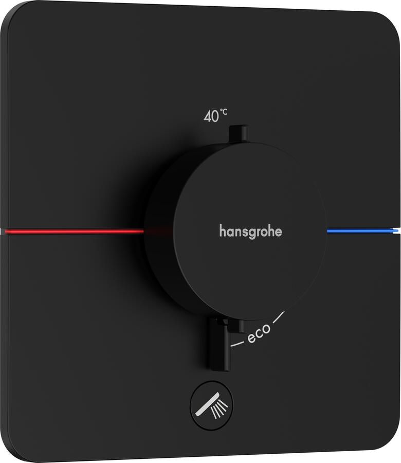 Hansgrohe ShowerSelect Comfort Q thermsotaat inbouw voor 1 functie en extra uitgang mat zwart