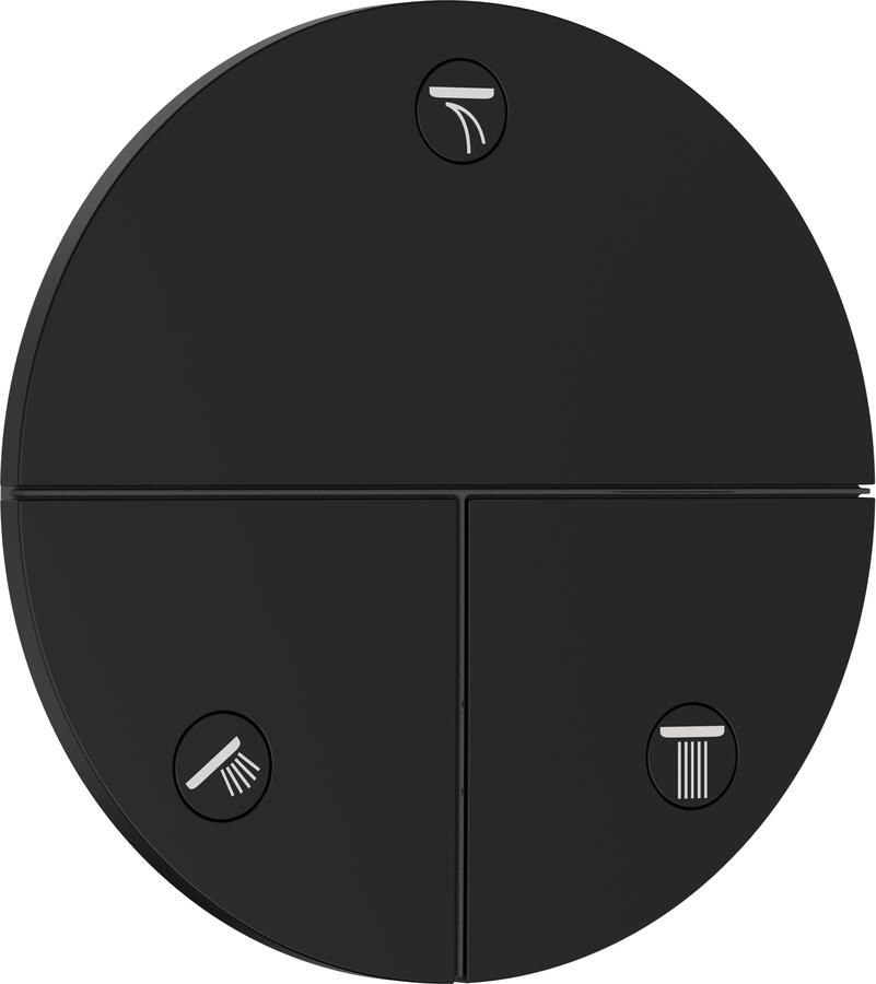 Hansgrohe ShowerSelect Comfort S stopkraan inbouw voor 3 functies mat zwart