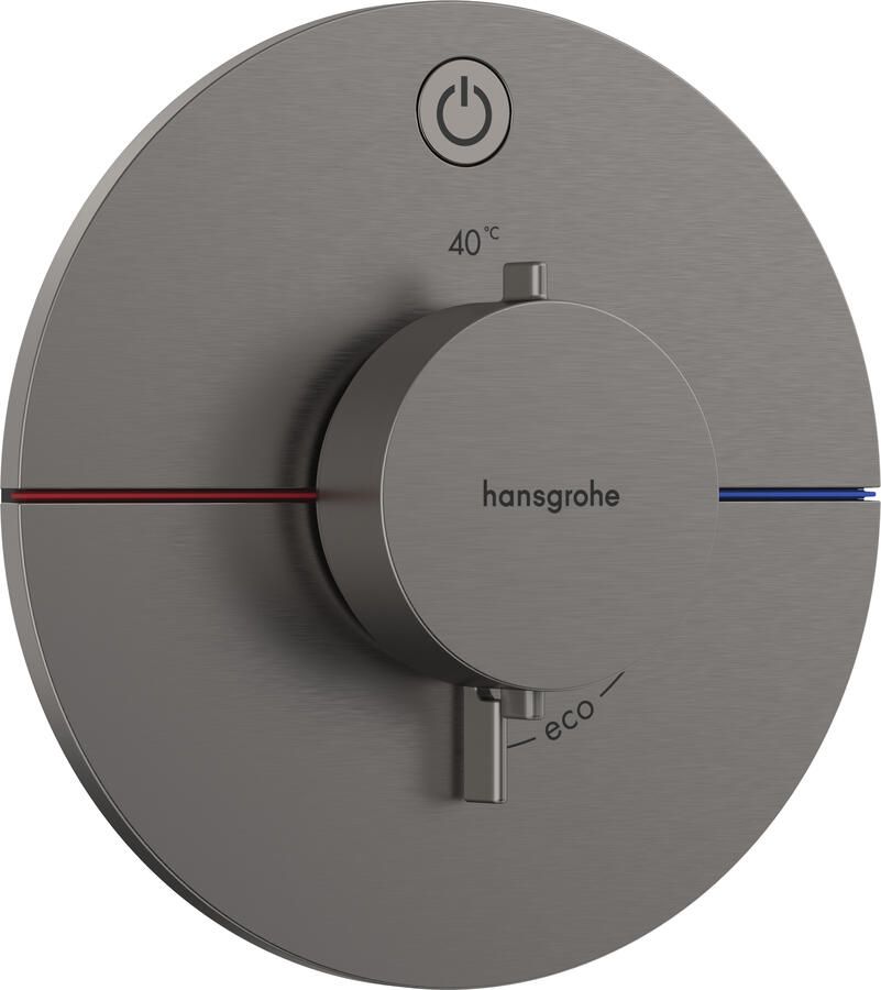Hansgrohe ShowerSelect Comfort S thermostaat inbouw voor 1 functie Brushed Black Chrome