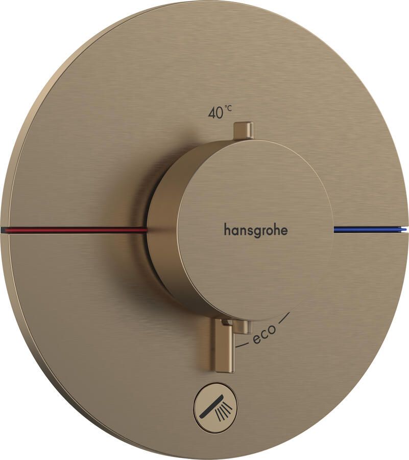 Hansgrohe ShowerSelect Comfort S thermostaat inbouw voor 1 functie en extra uitgang Brushed Bronze