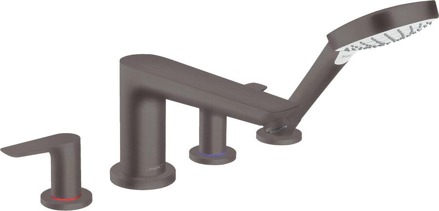 Hansgrohe Talis E afbouwdeel v. 4-gats badrandkraan v. inbouwdeel 13244180 brushed black chroom 71748340