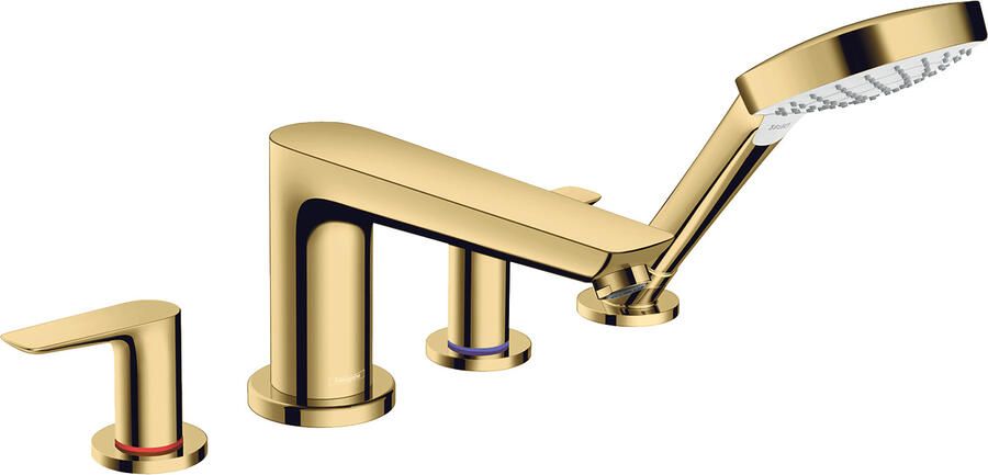 Hansgrohe Talis E 4-gats badrandmengkraan afbouwdeel voor inbouwdeel 13244180 Polished Gold Optic