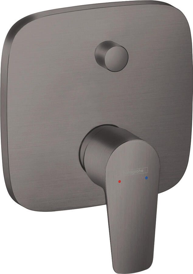 Hansgrohe Talis E afbouwdeel voor ééngreeps inbouw badmengkraan zonder uitloop met omstelling en zekerheidscombinatie geborsteld zwart chroom