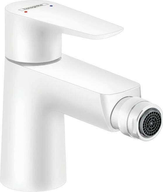 Hansgrohe Talis e 1-gr bidetmengkraan met wastegarnituur mat wit 71720700