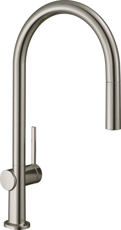 Hansgrohe Talis M54 ééngreeps keukenmengkraan met draaibare uitloop uittrekbare vuistdouche en sBox 43 5 cm rvs