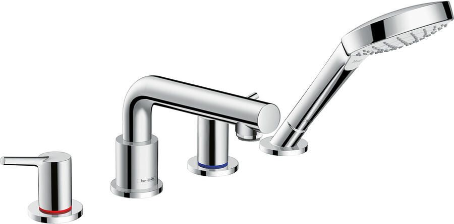 Hansgrohe Talis S viergats badrandmengkraan afbouwdeel voor inbouwdeel voor inbouwdeel 13244180 chroom