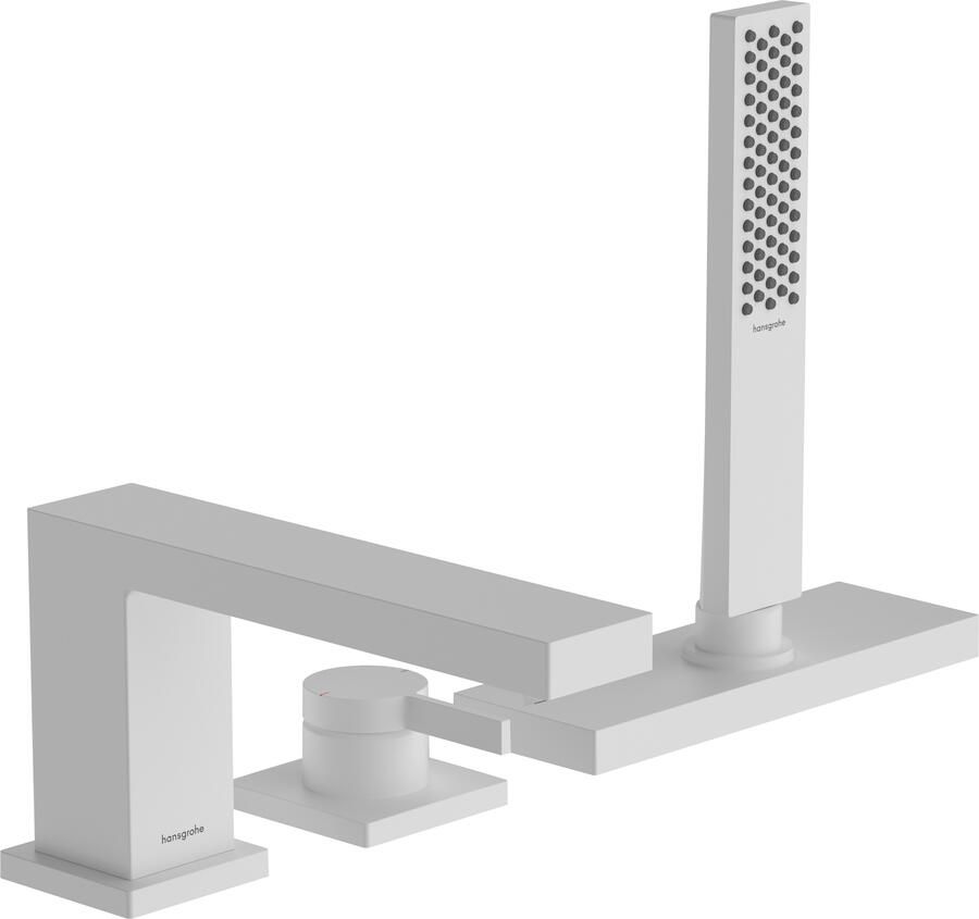 Hansgrohe Tecturis E 3-gats ééngreeps badrandmengkraan met sBox mat wit