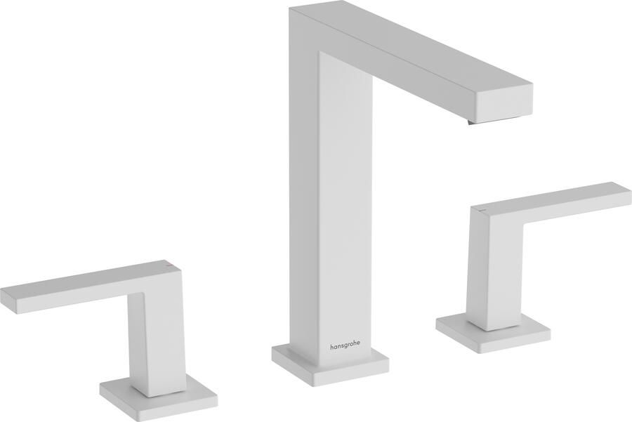 Hansgrohe Tecturis Wastafelkraan mengkraan 15.8cm uitloop 3-gats mat wit 73030700
