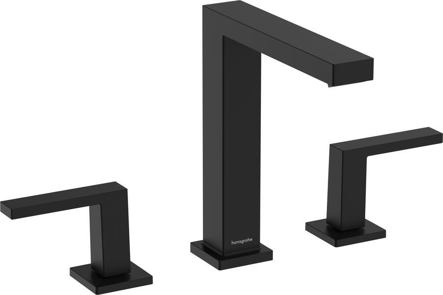 Hansgrohe Tecturis Wastafelkraan mengkraan 15.8cm uitloop 3-gats mat zwart 73030670