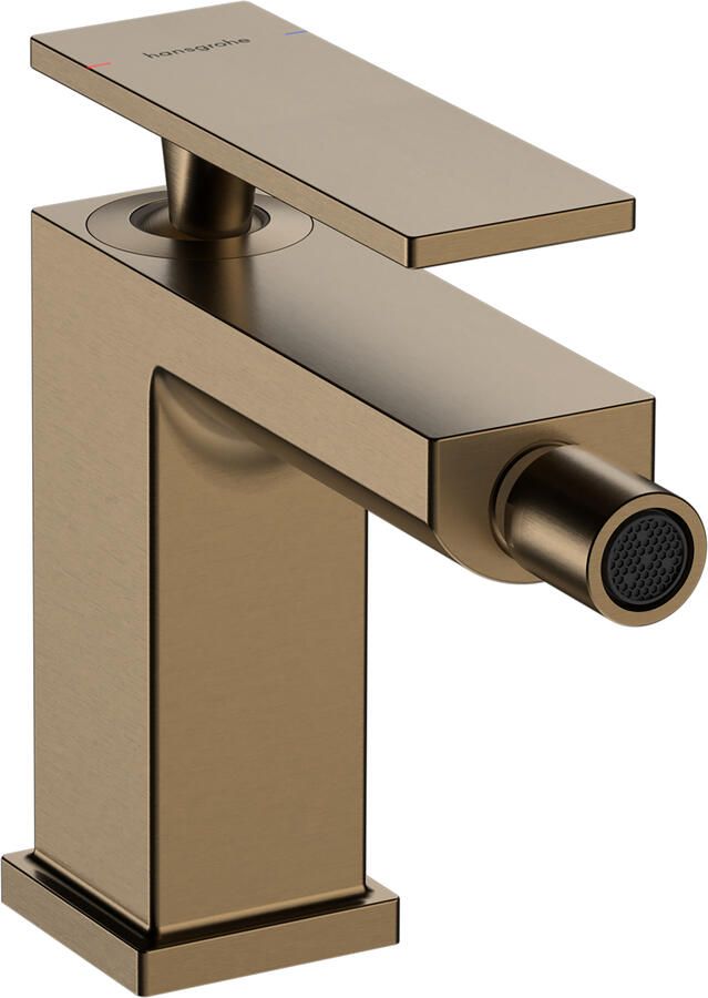 Hansgrohe Tecturis E ééngreeps bidetkraan met PopUp trekwaste Brushed Bronze