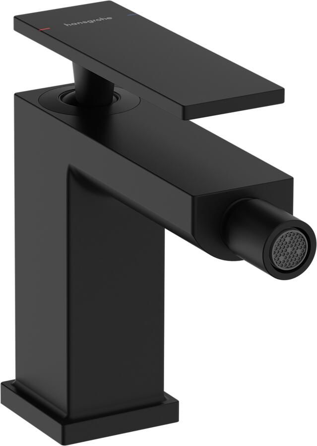 Hansgrohe Tecturis E ééngreeps bidetkraan met PopUp trekwaste mat zwart