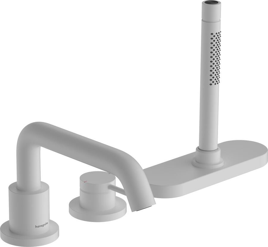 Hansgrohe Tecturis S 3-gats ééngreeps badrandmengkraan met sBox mat wit