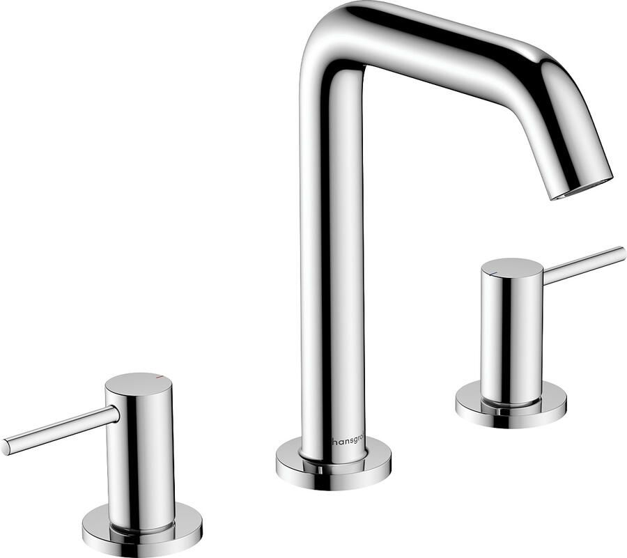 Hansgrohe Tecturis Wastafelkraan mengkraan rond 15.6cm uitloop 3-gats chroom 73330000