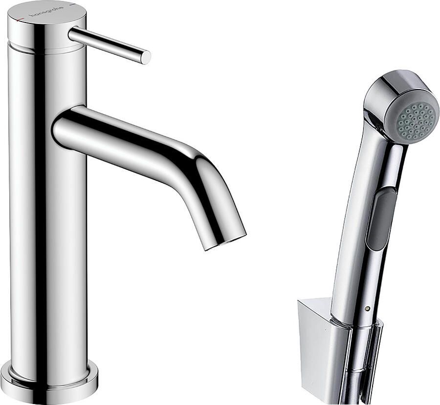 Hansgrohe Tecturis S ééngreeps wastafelkraan 110 met bidet handdouche en doucheslang 160 cm chroom