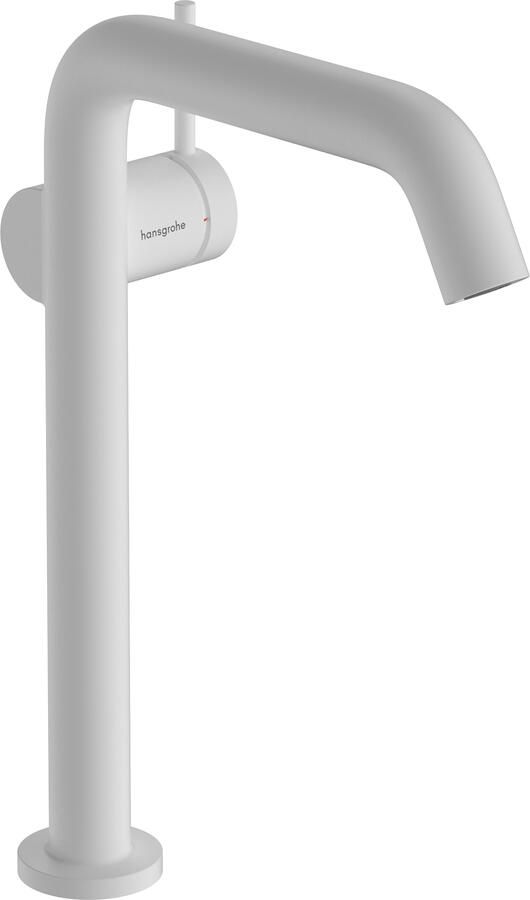 Hansgrohe Tecturis S Wastafelmengkraan voor waskommen push to open waste 16.7cm uitloop mat wit 73370700