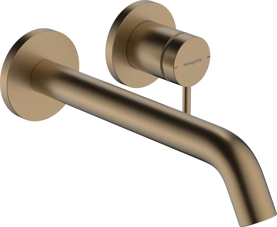 Hansgrohe Tecturis S Wastafelkraan Inbouw mengkraan rond eengreeps 22.5cm uitloop geborsteld brons 73351140