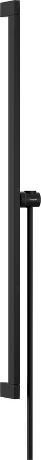 Hansgrohe Unica glijstang E Puro 90 cm met easy slide schuifstuk en Isiflex doucheslang 160 cm mat zwart