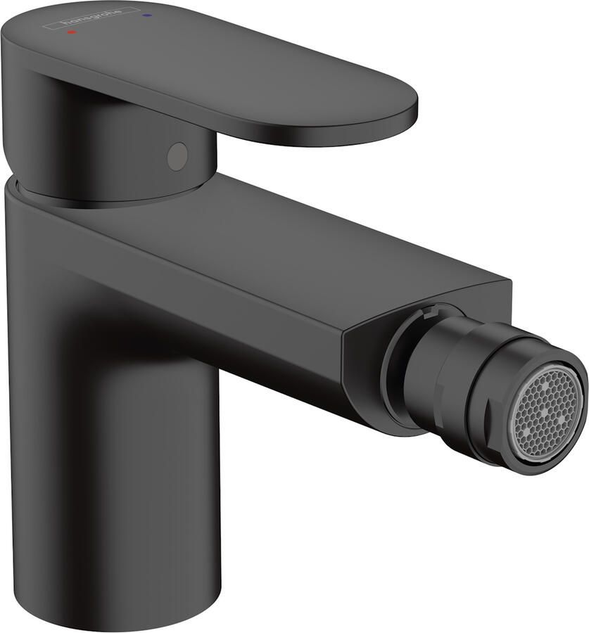 Hansgrohe Vernis Blend ééngreeps bidetkraan met PopUp trekwaste (metaal) mat zwart