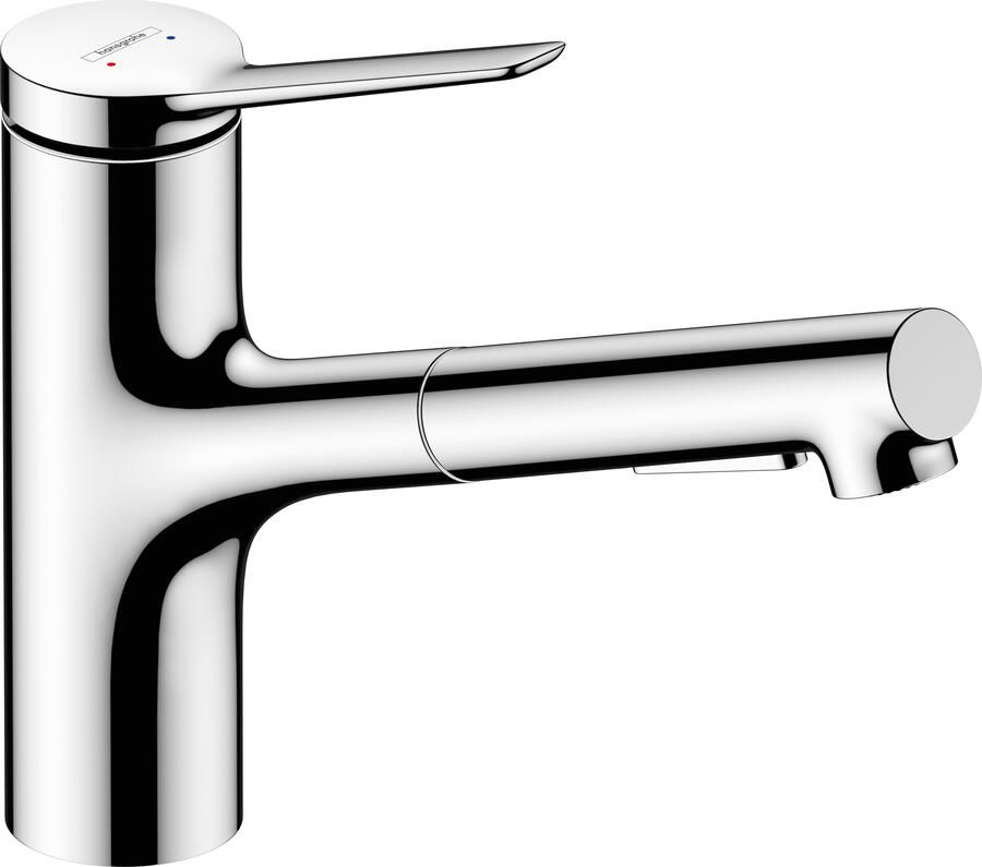 Hansgrohe Zesis M33 ééngreeps keukenkraan 150 met metalen uittrekbare vuistdouche 2jet sBox chroom