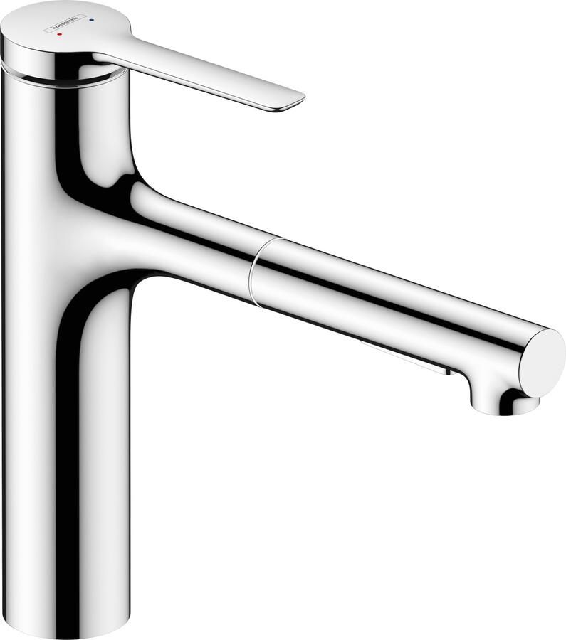Hansgrohe Zesis M33 ééngreeps keukenkraan 160 met metalen uittrekbare vuistdouche 2jet sBox chroom