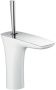 Hansgrohe Puravida wastafelkraan met push open en pex aansl. 3 8 inch Wit Chroom - Thumbnail 1