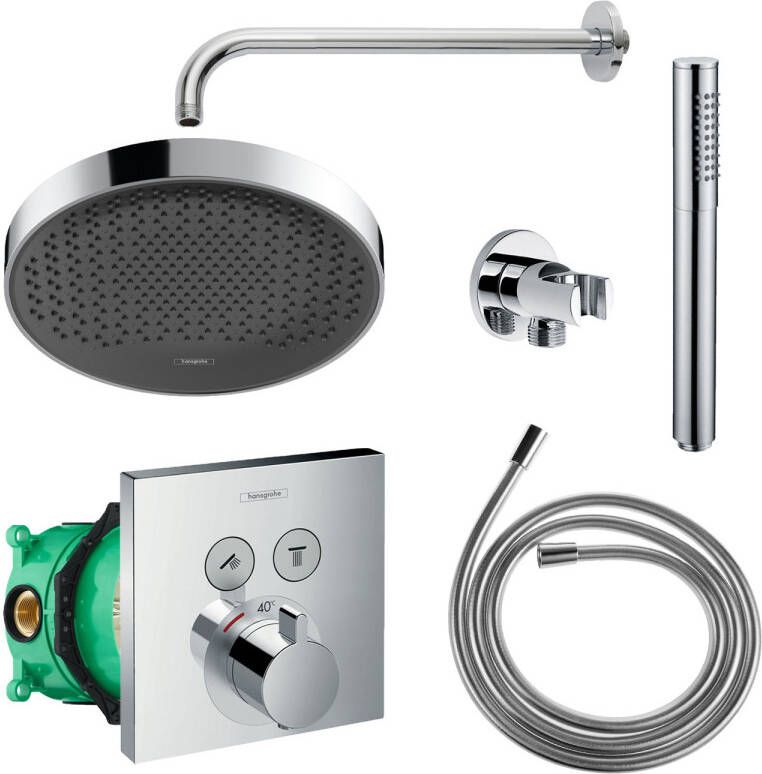 Hansgrohe Rainfinity Regendoucheset met Muurarm Powderrain 360 Chroom