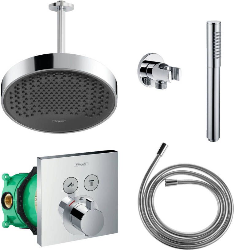 Hansgrohe Rainfinity Regendoucheset met Plafondarm Powderrain 250 Chroom