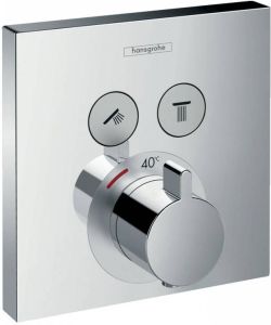 Hansgrohe ShowerSelect afbouwdeel voor inbouwkraan thermostatisch met omstel chroom 15763000