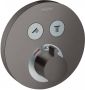 Hansgrohe ShowerSelect S thermostaat afbouwdeel voor 2 functies Brushed black chrome 15743340 - Thumbnail 1