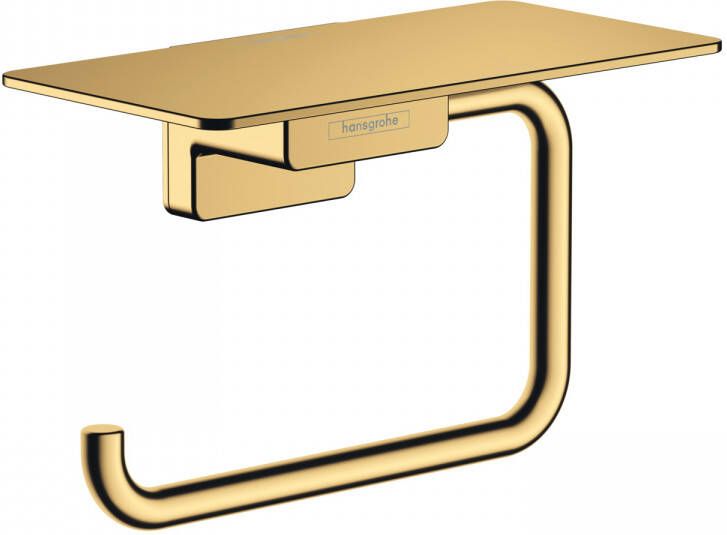 Hansgrohe AddStoris toiletrolhouder met planchet 15x8x9 3cm polished gold optic