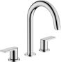 Hansgrohe Vernis Shape 3-gats wastafelmengkraan met trekwaste chroom - Thumbnail 1