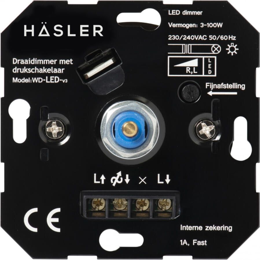 Hasler Bediening 230V dimmer: geschikt voor Jung Gira afdekmateriaal
