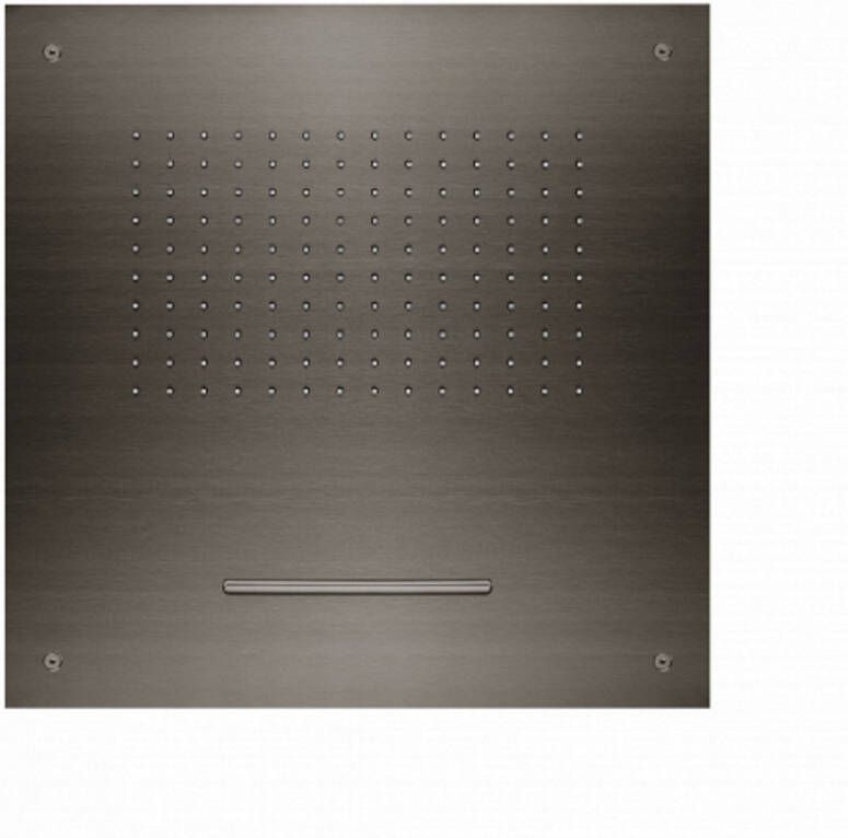 Herzbach SPA iX pvd plafond inbouw regen waterval douche 500 vierkant black 50x6.2cm steel 21.650200.2.40