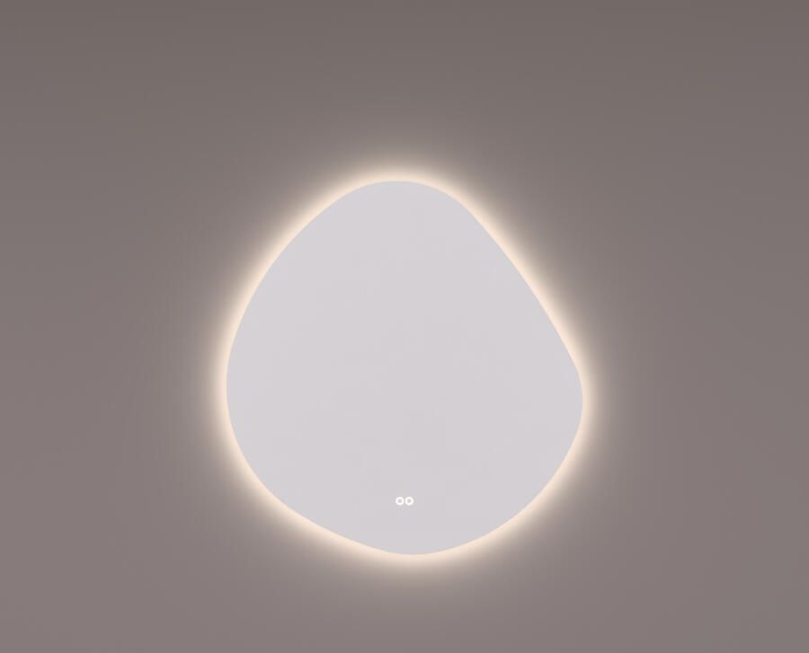 Hipp Design Spiegel SPV 20000 Organisch 60x63 cm Met Verlichting Incl. Spiegelverwarming