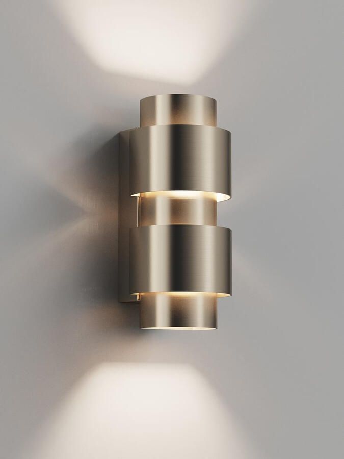 Hipp Design Wandlamp Simar Half Rond PVD Brons 3000K Dimbaar IP44
