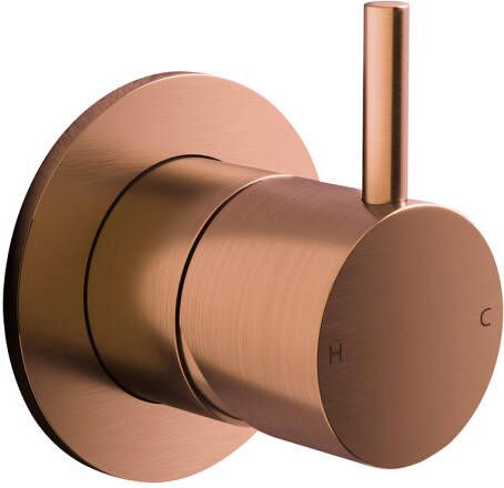 Hotbath Afbouwdeel Inbouw Douchemengkraan Cobber 1-hendel Geborsteld Koper Living Colours