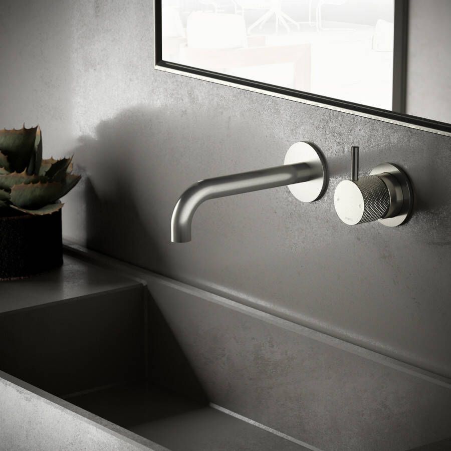 Hotbath Afbouwdeel tbv Inbouw Wastafelkraan Cobber X 18 cm Geborsteld Nikkel