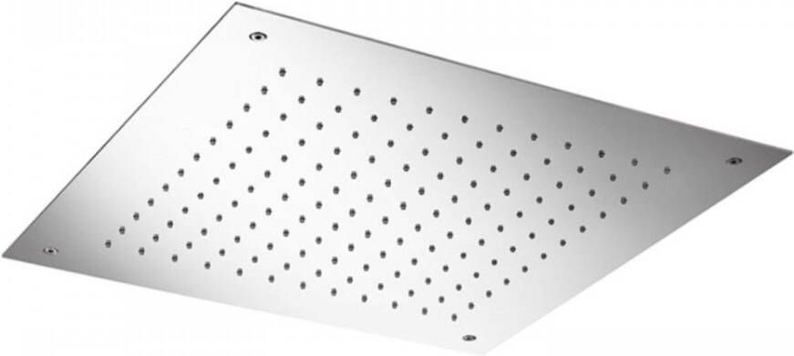 Hotbath Archie inbouw plafonddouche vierkant 500 mm inclusief inbouwframe RVS 316