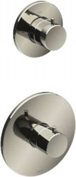 Hotbath Cobber CB012EXT afbouwdeel voor inbouw thermostaat met 1 stopkraan glans nikkel