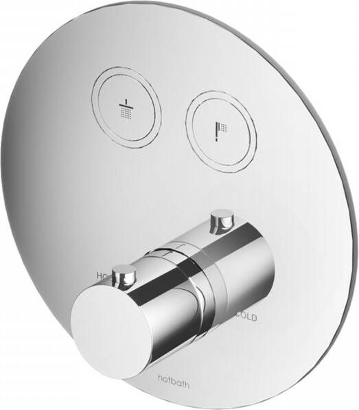 Hotbath Douchethermostaat Cobber Inbouw 2 Pushbuttons Rond Chroom (excl. inbouwdeel)