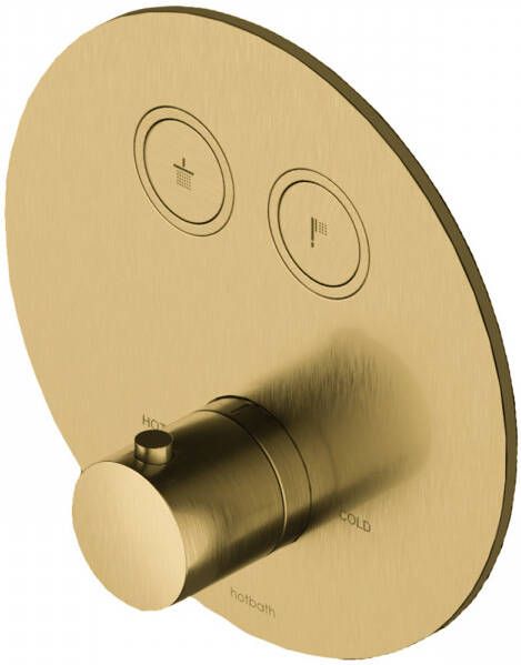 Hotbath Cobber afbouwdeel inbouw wastafelmengkraan met achterplaat en 18 cm uitloop verouderd messing CB006EXT18AB - Foto 2