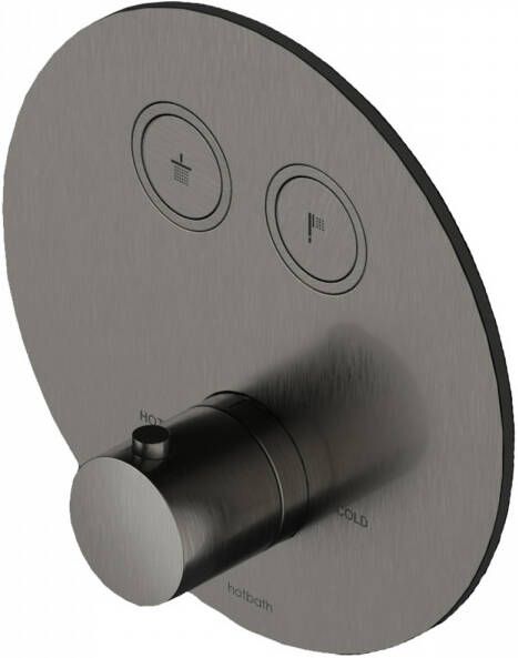 Hotbath Douchethermostaat Cobber Inbouw 2 Pushbuttons Rond Verouderd IJzer (excl. inbouwdeel)