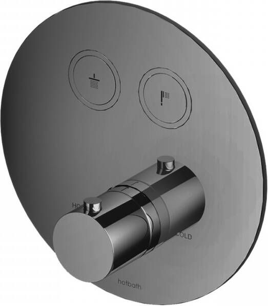 Hotbath Cobber afbouwdeel inbouw wastafelmengkraan met achterplaat en 18 cm uitloop verouderd messing CB006EXT18AB