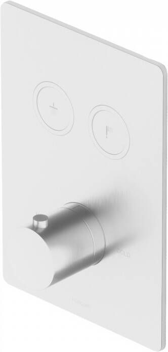 Hotbath Douchethermostaat Cobber Inbouw 2 Pushbuttons Vierkant Mat Wit (excl. inbouwdeel)