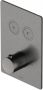 Hotbath Cobber afbouwdeel inbouwthermostaat met 3 pushbuttons verticale plaatsing geborsteld messing (goud) PVD PB050EXTBBP - Thumbnail 1