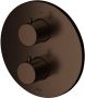 Hotbath Cobber CB009EXT afbouwdeel voor inbouw thermostaat met 2-weg omstel verouderd messing - Thumbnail 1