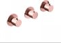 Hotbath Cobber afbouwdeel inbouw douche thermostaat met 2 stopkranen horizontale plaatsing roze goud CB7067EXTRG - Thumbnail 1