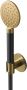 Hotbath Cobber M444 ronde handdouche met wandsteun en doucheslang 150cm messing geborsteld PVD M444BBP - Thumbnail 1